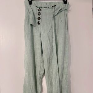 Like an angel flowy light green pants